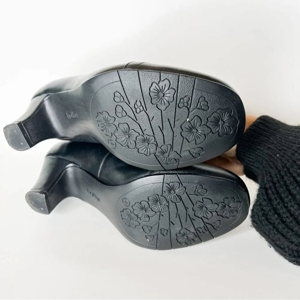 Hotter Black Leather Heels Follie size 6 - Picture 6 of 7